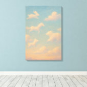Dreamlike Pastel Animal Clouds Leinwanddruck (Insitu (Holzboden))
