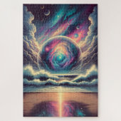 Dreamlike Psychedelic Celestial Stormy Sea Puzzle (Vertikal)