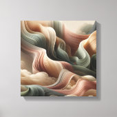 Dreamlike Ribbon Abstract Art in Earth Tones Leinwanddruck (Vorderseite)