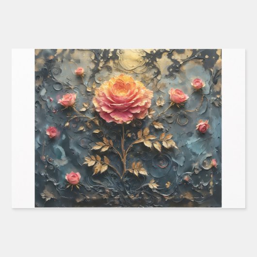 Dreamlike Roses - Decoupage Geschenkpapier Set (Vorderseite)