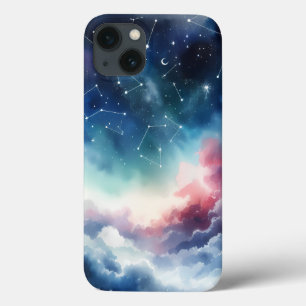 Dreamlike Watercolor Night Sky iPhone 13 Fall Case-Mate iPhone Hülle