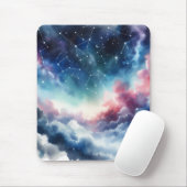 Dreamlike Watercolor Night Sky Mouse Pad Mousepad (Mit Mouse)