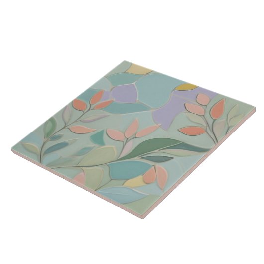 Dreamminze Abstrakte Blumenpracht Moderne Pastell Fliese (Seite)