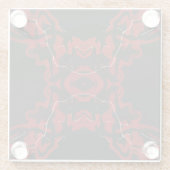 Dreams and Nightmares Abstract Red Black Fluid Art Glasuntersetzer (Rückseite)