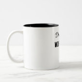 Dreams Big Work Hard Zweifarbige Tasse (Links)