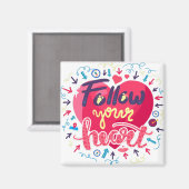 Dreams come true, Inspirational quotes Magnet (Vorderseite/Rückseite)