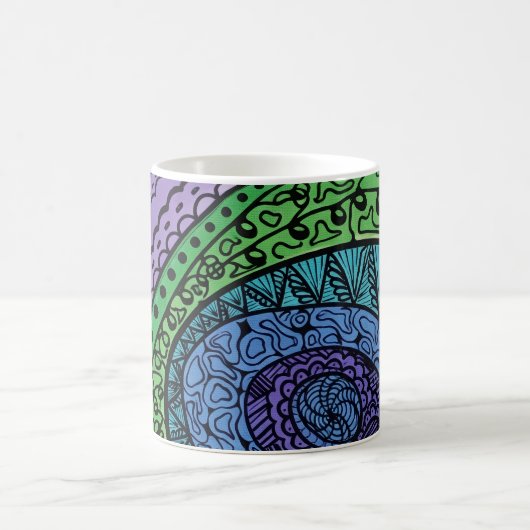 Dreams In Blue Abstract Coffee Mug Kaffeetasse (Mittel)