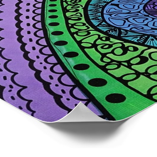 Dreams in Blue Poster (Ecke)