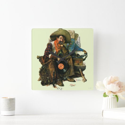 Dreams of Long Ago Quadratische Wanduhr (Zuhause)