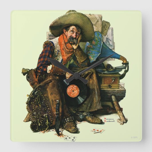 Dreams of Long Ago Quadratische Wanduhr (Vorderseite)