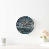 Dreams of the Ocean'19 acrylic painting in grey Ta Runde Wanduhr (Zuhause)