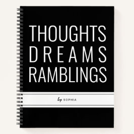 Dreams Ramblings Thoughts Personalisiert Journal Notizblock