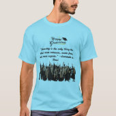 Dreams Take Flight blauer Horizont T-Shirt (Vorderseite)