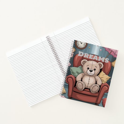 Dreams Teddy Bear Deluxe Spiral Notebook Notizblock (Innenseite)