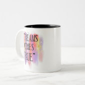 Dreams True Zweifarbige Tasse (Vorderseite Links)