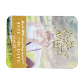 DREAMS WERDEN WAHREN Gold Save the Date Foto Magne Magnet (Horizontal)