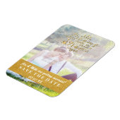 DREAMS WERDEN WAHREN Gold Save the Date Foto Magne Magnet (Linke Seite)
