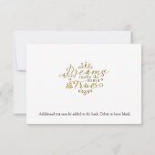 DREAMS WERDEN WIRKLICH WAHRE UAWG Wedding Card RSVP Karte (Rückseite)