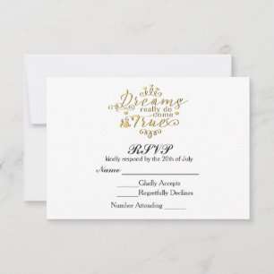 DREAMS WERDEN WIRKLICH WAHRE UAWG Wedding Card RSVP Karte