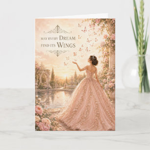 Dreams & Wings Quinceañera Sweet 16 Karte