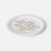 DREAMS WIRKLICH KOMMEN WAHRE Gold-Party-Teller Pappteller (Schrägansicht)