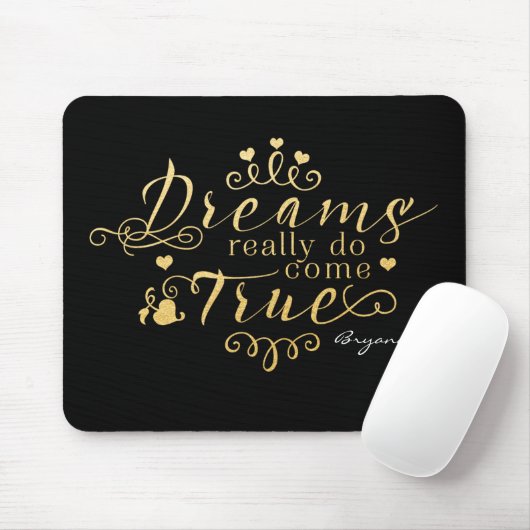 DREAMS WIRKLICH KOMMEN WAHRE MOUSPADS AUS DEM Gold Mousepad (Mit Mouse)