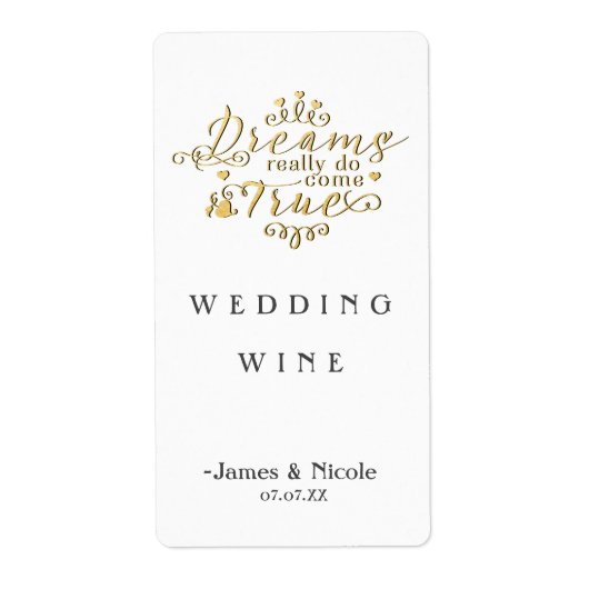 DREAMS WIRKLICH WIRKLICH WERDEN WAHREN Gold Hochze (Vorne)