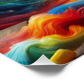 Dreamscape Abstrakt: Vibrannte digitale Kunstdruck Poster (Ecke)