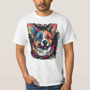 Dreamscape: Äthereal Welsh Corgi Surrealist Digita T-Shirt