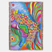 "Dreamscape Bird". Ein surreal abstrakter Hahn Decke (Vorderseite Vertikal)