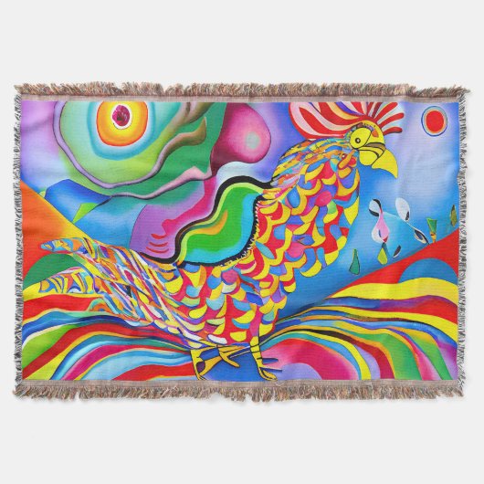 "Dreamscape Bird". Ein surreal abstrakter Hahn Decke (Vorderseite)