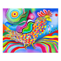 "Dreamscape Bird". Ein surreal abstrakter Hahn