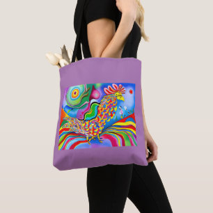 "Dreamscape Bird". Ein surreal abstrakter Hahn Tasche