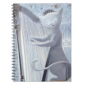 Dreamscape Cat Harp – Notebook Notizblock (Vorderseite)