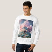 "Dreamscape Cliffside: Crystal and Pastel Fantasy" Sweatshirt (Vorne ganz)