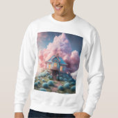 "Dreamscape Cliffside: Crystal and Pastel Fantasy" Sweatshirt (Vorderseite)