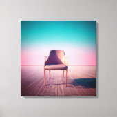 Dreamscape Elegante: Zeitgenössischer Stuhl in Gra Leinwanddruck (Vorderseite)