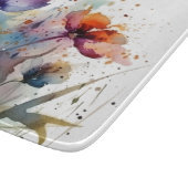 Dreamscape Garden: Abstrakte Aquarell-Blume Schneidebrett (Ecke)