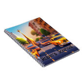 Dreamscape Giraffe in der Stadt mit Autos-Notebook Notizblock (Rechte Seite)