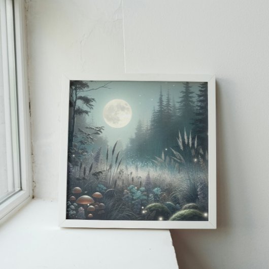 "Dreamscape Glow – Enchanted Twilight Meadow Leinwanddruck