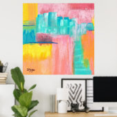 Dreamscape Große Abstrakte Kunst Original Malerei Poster (Heimbüro)