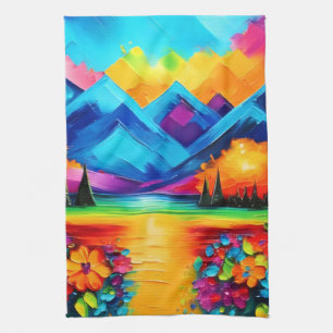 Dreamscape Horizon Malerei Geschirrtuch