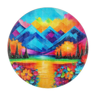 Dreamscape Horizon Malerei Schneidebrett