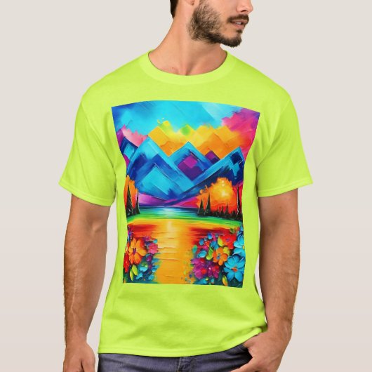Dreamscape Horizon Malerei T-Shirt (Vorderseite)