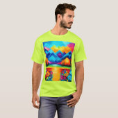 Dreamscape Horizon Malerei T-Shirt (Vorne ganz)