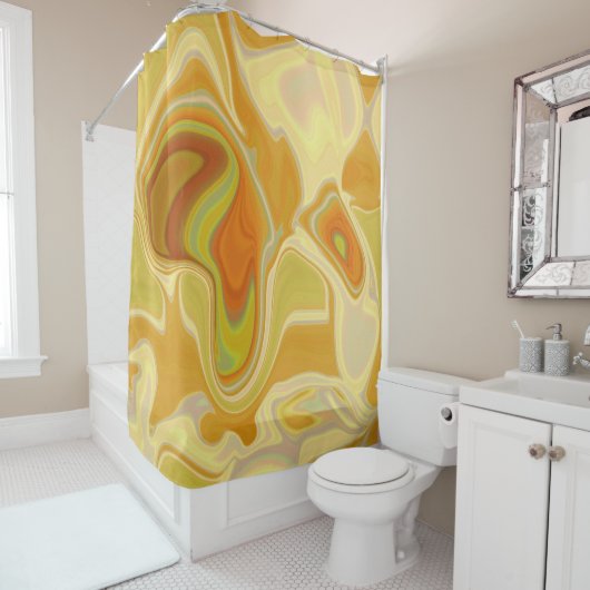 Dreamscape in Gold Duschvorhang (Beispiel)