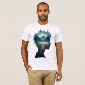 Dreamscape inside - Double Exposure Silhouette Lan T-Shirt (Vorne ganz)