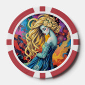 Dreamscape - lebendige surreale Porträtkunst Pokerchips (Vorderseite)