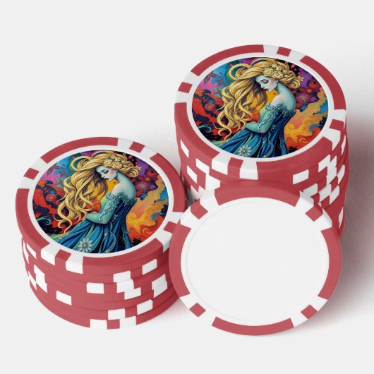 Dreamscape - lebendige surreale Porträtkunst Pokerchips (Stapel)