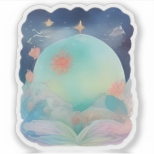 Dreamscape Open Book Universum Aufkleber
